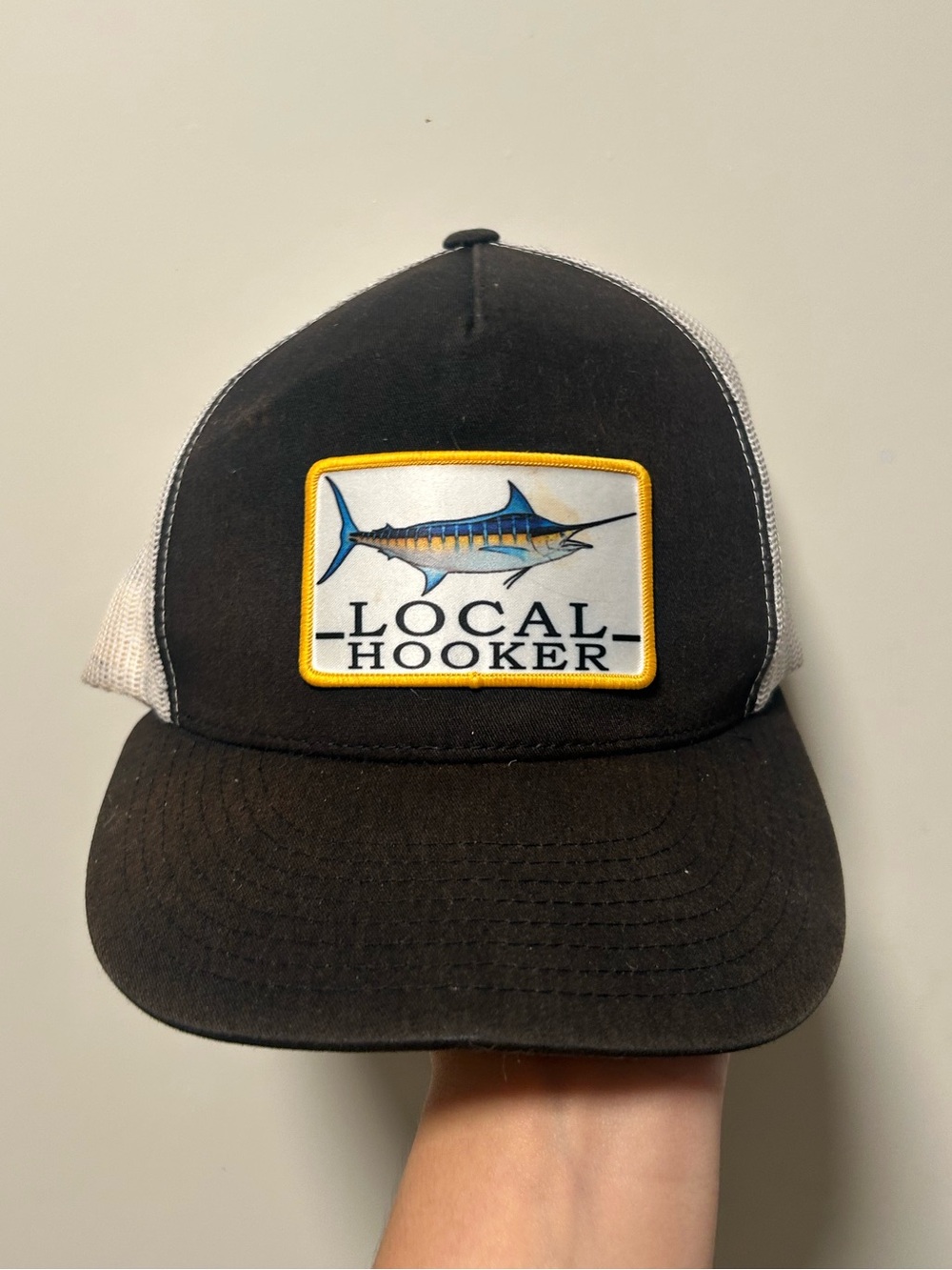 Local Hooker Rods Fishing Two Tone Patch Trucker Hat